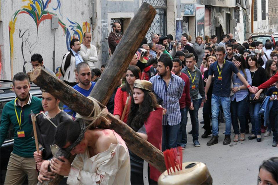 A march of Syrian Christians