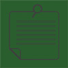 outline of a post note