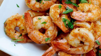 A plate of Spicy Shrimp
